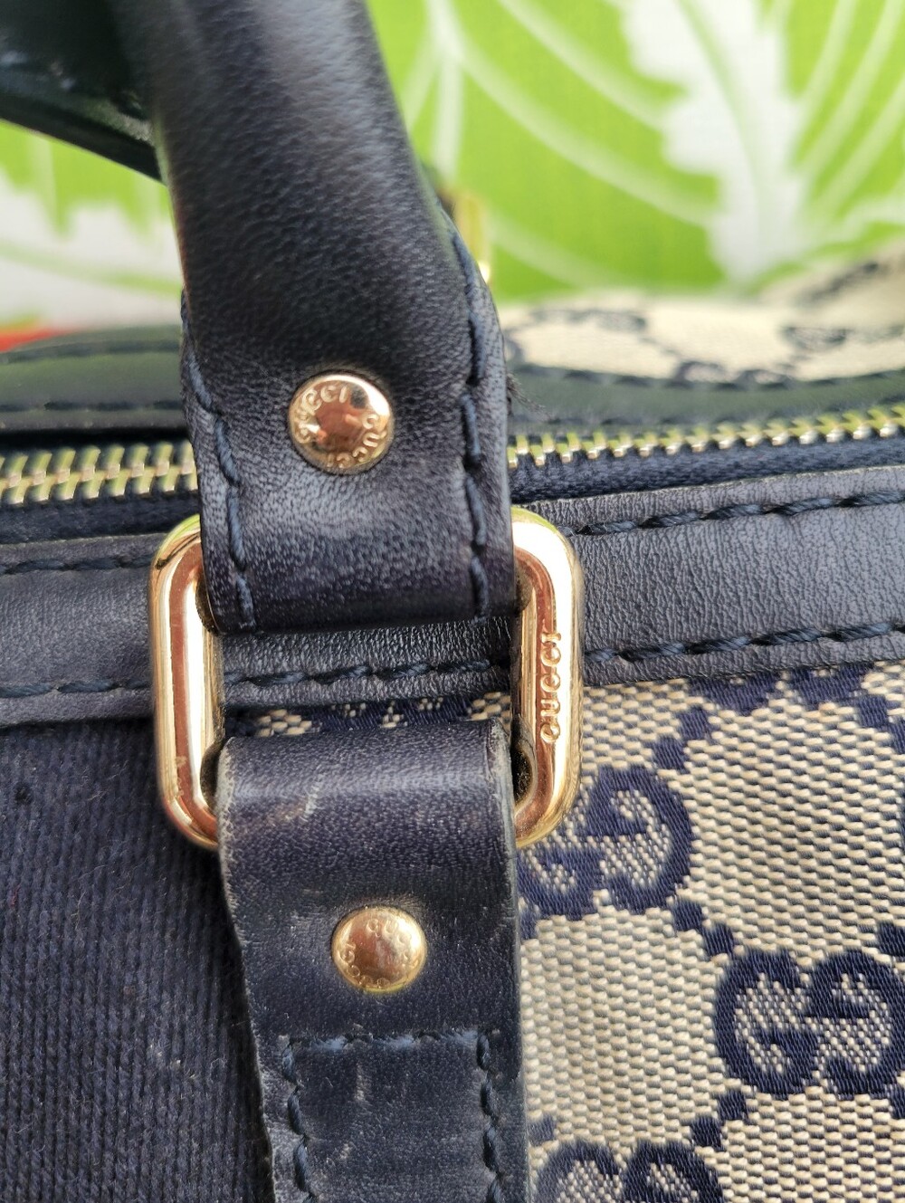 Vintage Gucci GG Canvas Web Joy Boston Blue/Red Boston Bag - Picture 4 of 16